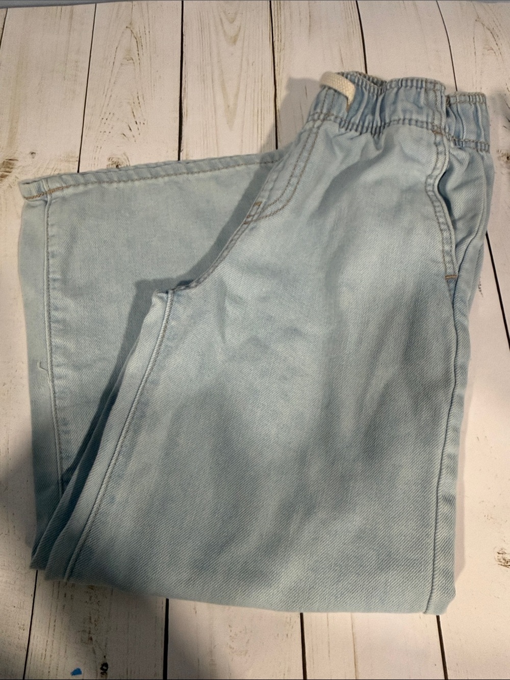 Old Navy Girls Light Blue Relaxed Denim Jogger Jeans